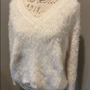 Pink Rose Fuzzy Sweater